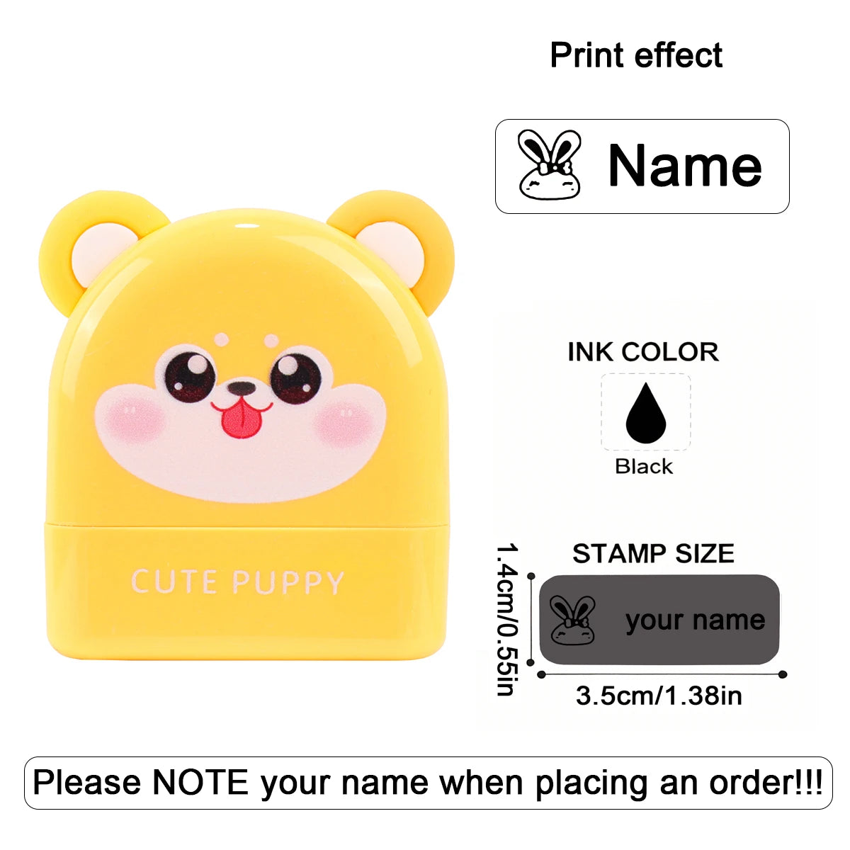 Custom Baby Name Stamp Kit -Personalized Waterproof Name Seal with Eco Ink, School Supplies & Kindergarten Gift Ideas