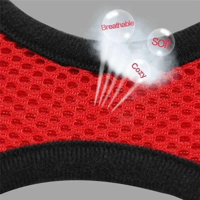 Pet Secure- Breathable and Adjustable Polyester Vest Harness with Collar Suitable for Cats ,Puppies Small Medium Dog