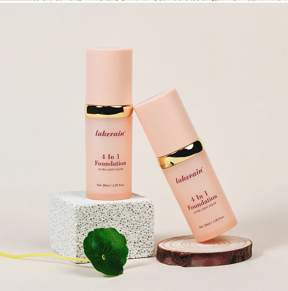 Color Changing Foundation : 4 in 1 Moisturizing SPF 30+ Hydrating ,Waterproof,Skin Tone Matching.