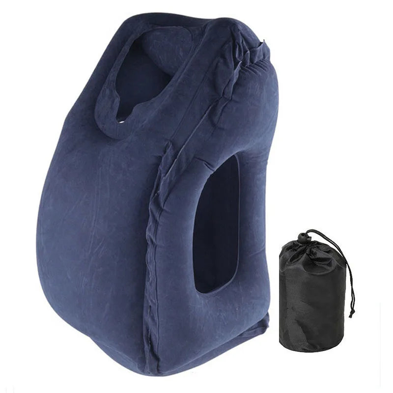 DreamFly Travel Pillow-Inflatable Air Cushion Travel Pillow Chin Support Cushions for Airplane ,Car, Office