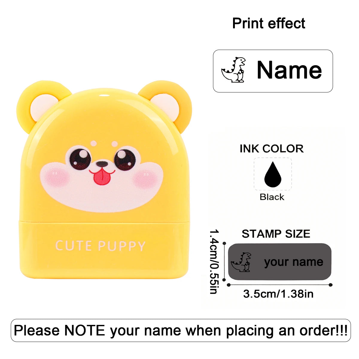 Custom Baby Name Stamp Kit -Personalized Waterproof Name Seal with Eco Ink, School Supplies & Kindergarten Gift Ideas