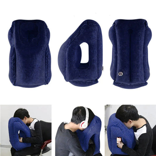 DreamFly Travel Pillow-Inflatable Air Cushion Travel Pillow Chin Support Cushions for Airplane ,Car, Office