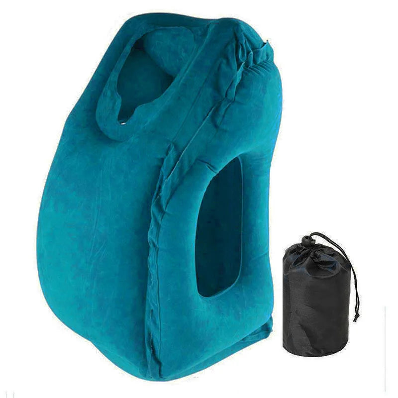 DreamFly Travel Pillow-Inflatable Air Cushion Travel Pillow Chin Support Cushions for Airplane ,Car, Office