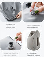 DreamFly Travel Pillow-Inflatable Air Cushion Travel Pillow Chin Support Cushions for Airplane ,Car, Office