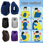 DreamFly Travel Pillow-Inflatable Air Cushion Travel Pillow Chin Support Cushions for Airplane ,Car, Office