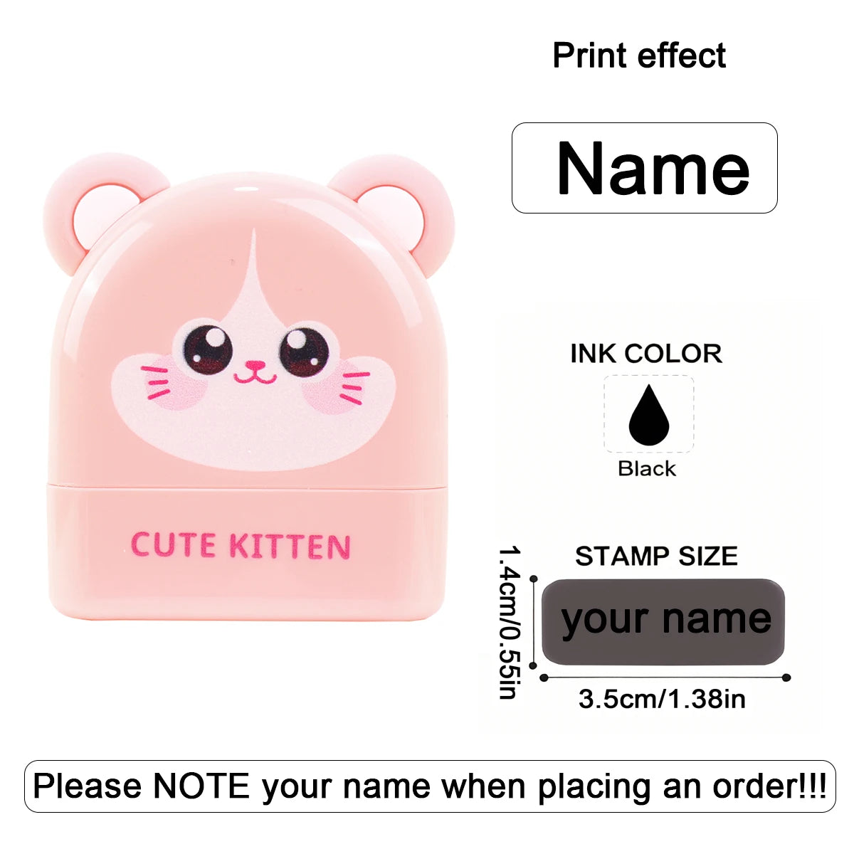 Custom Baby Name Stamp Kit -Personalized Waterproof Name Seal with Eco Ink, School Supplies & Kindergarten Gift Ideas
