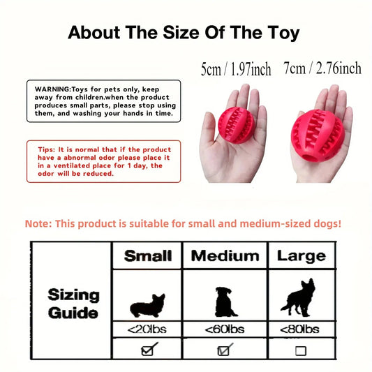 PupBall- Nontoxic Bite Resistant Toy Ball for Pet Dogs Puppy,Cats