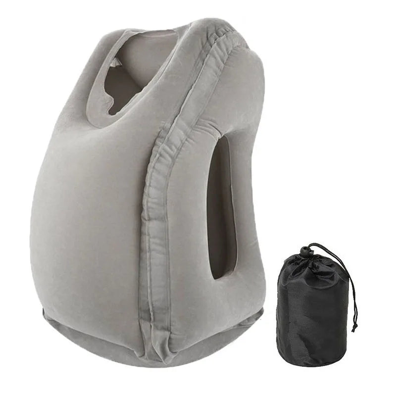 DreamFly Travel Pillow-Inflatable Air Cushion Travel Pillow Chin Support Cushions for Airplane ,Car, Office